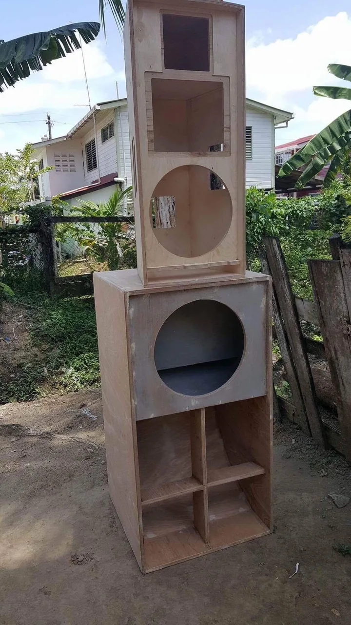 Unfinished customer-built loudspeaker and bass cabinet