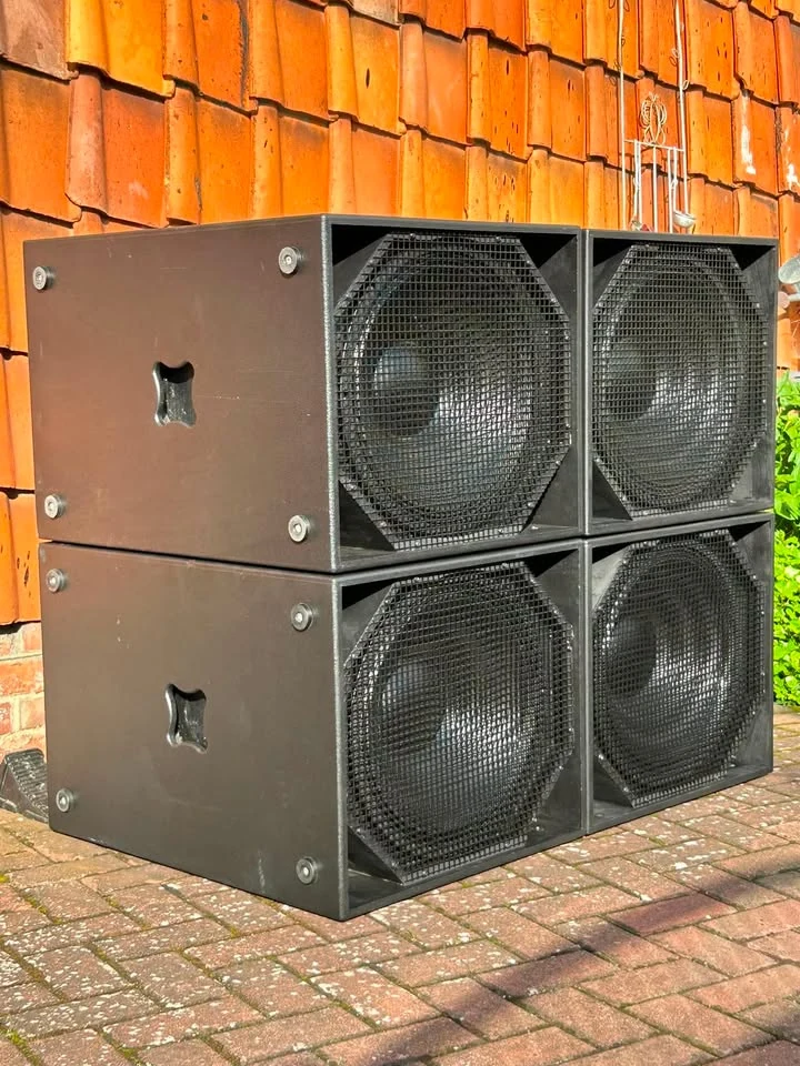 Customer's stack of four JAM Systems S118 subwoofers