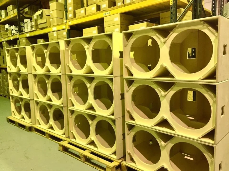 Original S218 bass cabinets built and awaiting painting